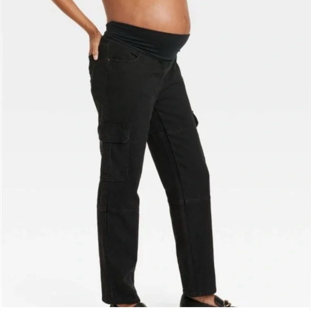 Isabel Maternity by Ingrid & Isabel Black Straight Leg Jeans